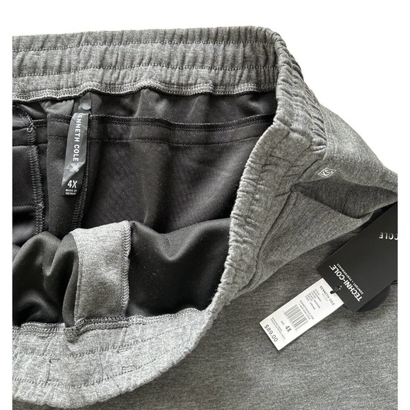 Kenneth Cole New York Men’s Joggers Sweatpants UPF40+ Plus Size 4X Black Heather - Picture 4 of 7